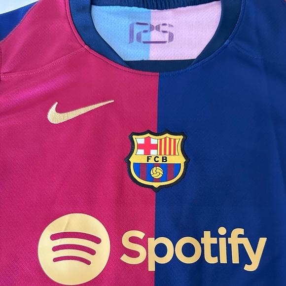 Nike FC Barcelona Dri-Fit 24/25 Home Soccer Jersey FN9153-456. Youth Sz: Medium - Picture 3 of 8